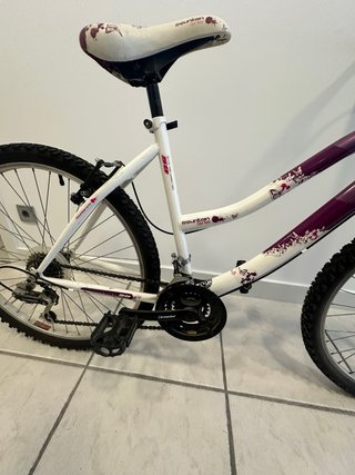 Bicicleta Montaña Mujer Morado/Blanco