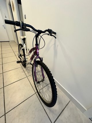 Bicicleta Montaña Mujer Morado/Blanco