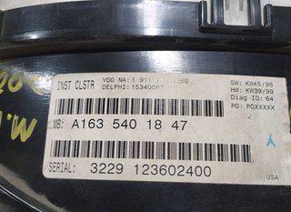 CUADRO INSTRUMENTOS MERCEDES-BENZ CLASE ML (BM 16