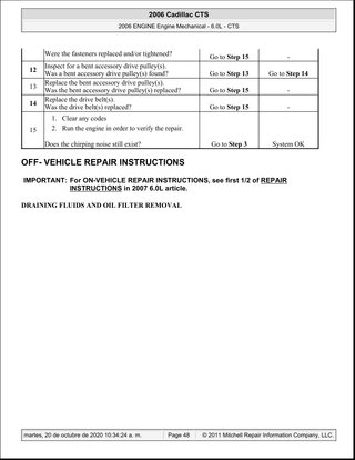 Manual Taller Cadillac CTS 6.0L 2006