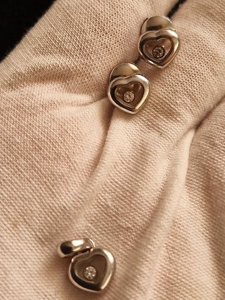 Chopard Pendientes y Colgante Corazón Diamantes