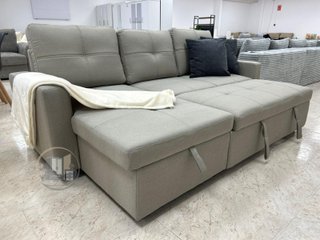 Sofá cama chaise longue con arcón