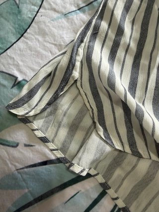 Camisa de verano rayas grises y blancas