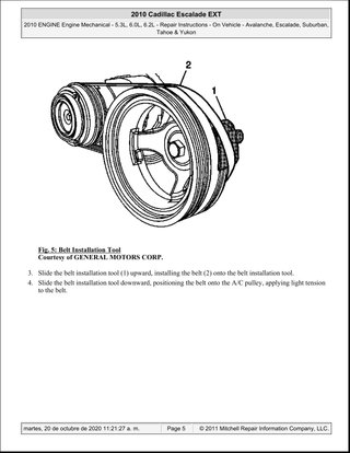 Manual Taller Cadillac Escalade 2010