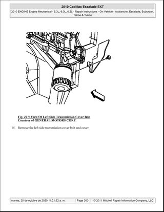 Manual Taller Cadillac Escalade 2010