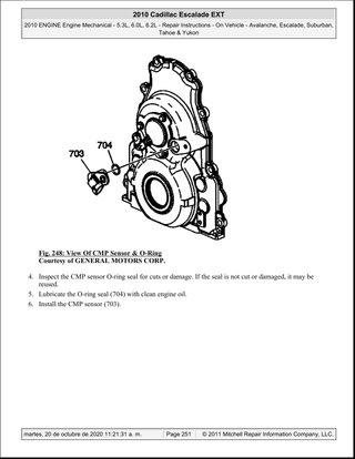 Manual Taller Cadillac Escalade 2010