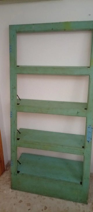 Estantería expositor vintage madera 1.95x0.95