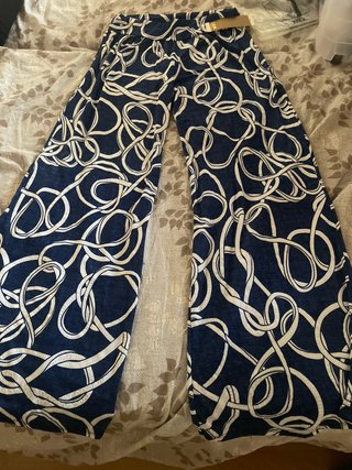 Pantaloni estivi C.E.M. blu con fantasia