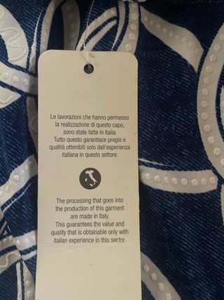 Pantaloni estivi C.E.M. blu con fantasia