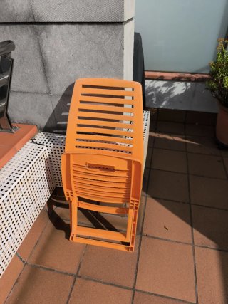 Silla de playa plegable naranja No la envio