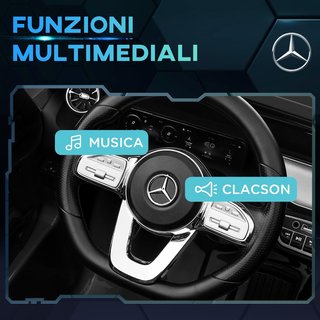 Coche Eléctrico para Niños de 3-8 Años con Licencia Mercedes Benz EQA 12V, 3-8 Km/H Coche Eléctrico para Niños con 2 Motores, Suspensiones, Control Remoto, Puerto USB, Música MP3, Faros, Claxon, Negro