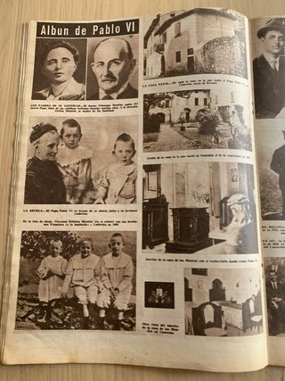 Revista ¡Hola! Elección Pablo VI como Papa 1963