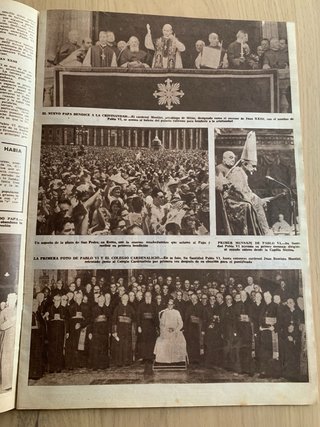 Revista ¡Hola! Elección Pablo VI como Papa 1963