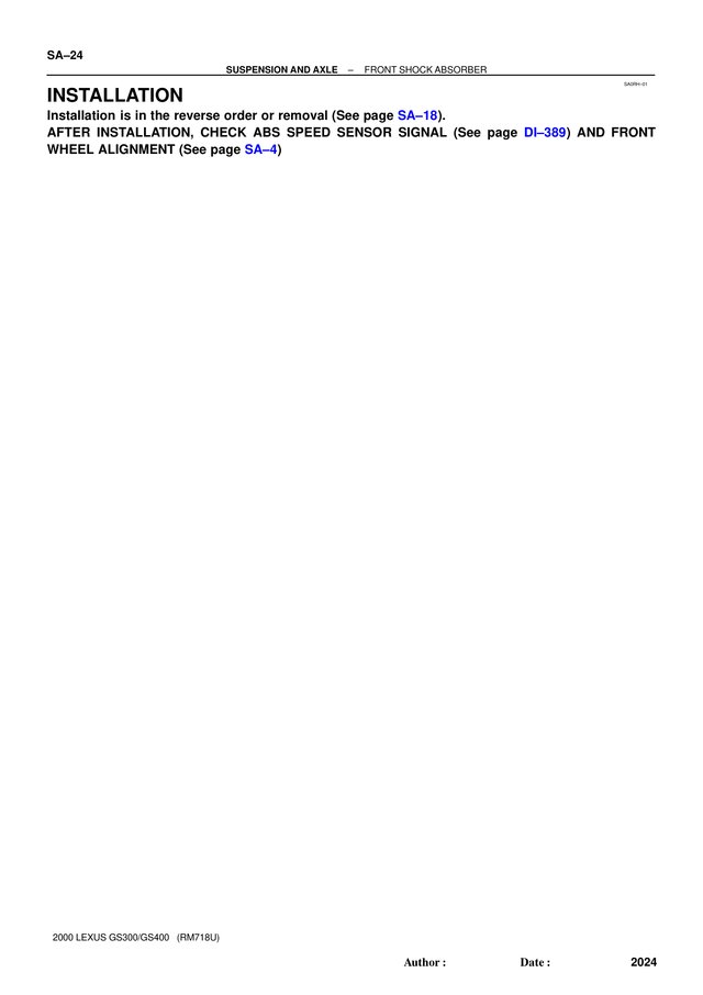 Manual Taller Lexus GS300/GS400 2000