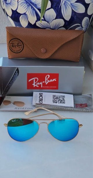 Gafas Aviator RB3025 Azul Dorado