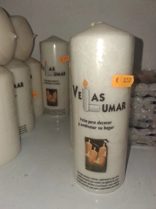 Pack 6 Velas Decoración Blanca