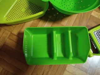 Set menaje cocina verde 4 piezas