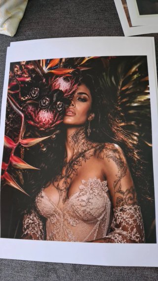 Lámina original arte mujer flores
