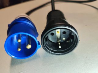 Adaptador Enchufe CEE Macho Hembra
