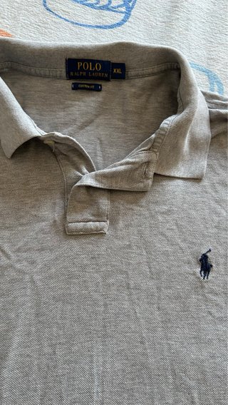 Polo Manga Larga Gris - Talla XXL Hombre