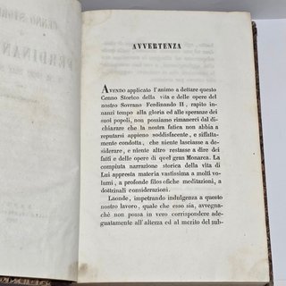 Libro Antico 1859 Cenno Storico di Ferdinando II