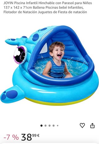 Piscina hinchable infantil azul y rosa