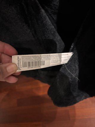 Cazadora Stradivarius negra pelo talla L