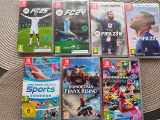 Nintendo Switch Azul/Rojo + Accesorios 7 juegos