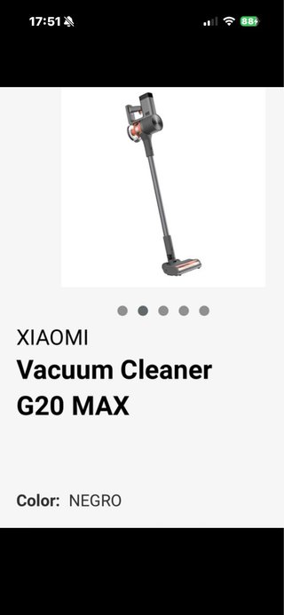 Aspirador Xiaomi G20 MAX Negro