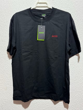 Camiseta BOSS Negra Logo Bordado talla L