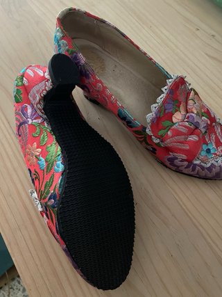 Traje Fallera Rojo Coral Siglo XVIII
