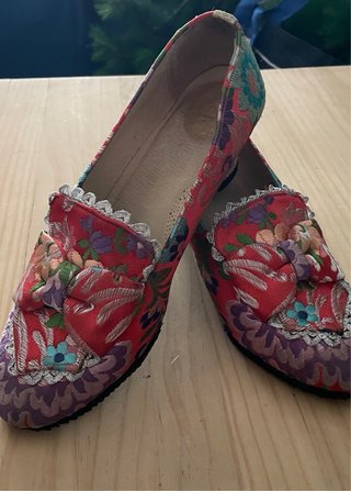 Traje Fallera Rojo Coral Siglo XVIII