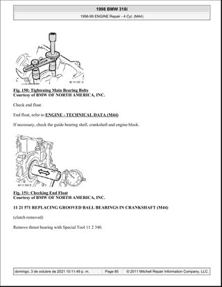 Manual Taller BMW 318i M44 96-99