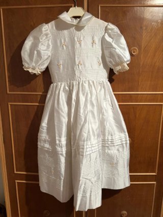 Vestido Comunión/Boda Blanco y Rosa