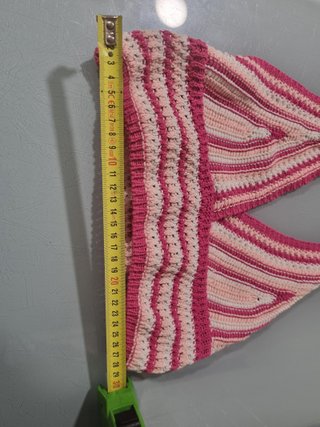 Top crochet verano rosa y beige