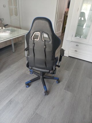 Silla Gamer Azul y Negra