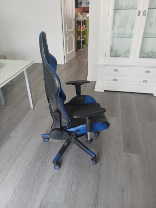 Silla Gamer Azul y Negra