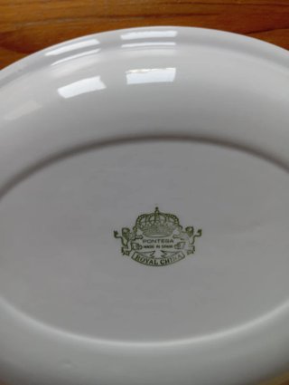 2 Bandejas Porcelana Antigua Hojas