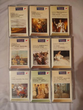 Lote 9 Cassettes Classici: Beethoven, Chopin, Tcha