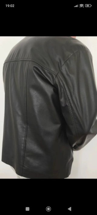 Cazadora Piel Auténtica Negra