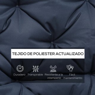 Cojín para banco azul