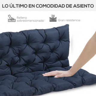 Cojín para banco azul