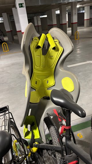 Silla Portabebés Bicicleta Gris/Amarillo
