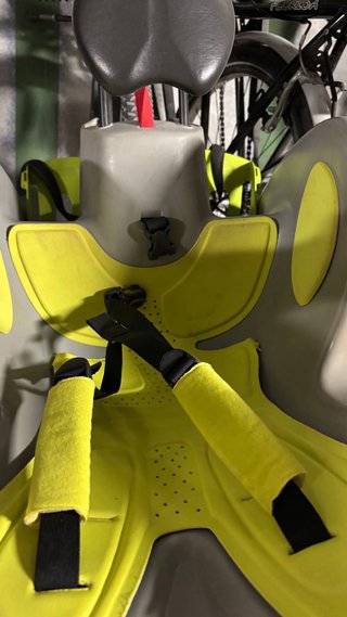 Silla Portabebés Bicicleta Gris/Amarillo
