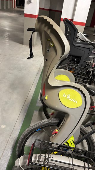 Silla Portabebés Bicicleta Gris/Amarillo