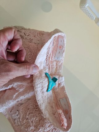 Pantaloncini Antica Sartoria bimba pizzo rosa