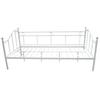 Diván cama 190cm metal blanco