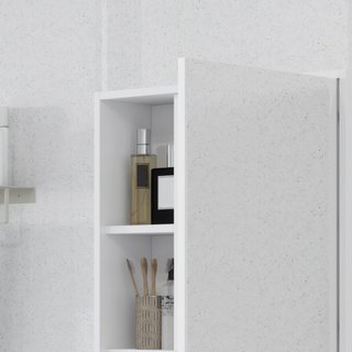 Armadietto Bagno con Specchio, Ripiani e Scaffale
