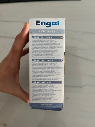 Receptor TDT Engel DVB-T2 HEVC Grabador RT6130T2