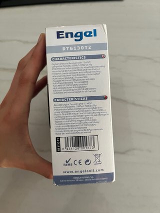 Receptor TDT Engel DVB-T2 HEVC Grabador RT6130T2